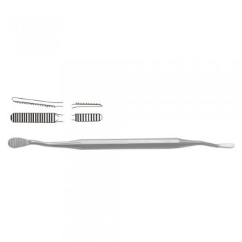 Miller-Colburn Bone File Fig. 4 - Drawing Cut Stainless Steel, 18 cm - 7"